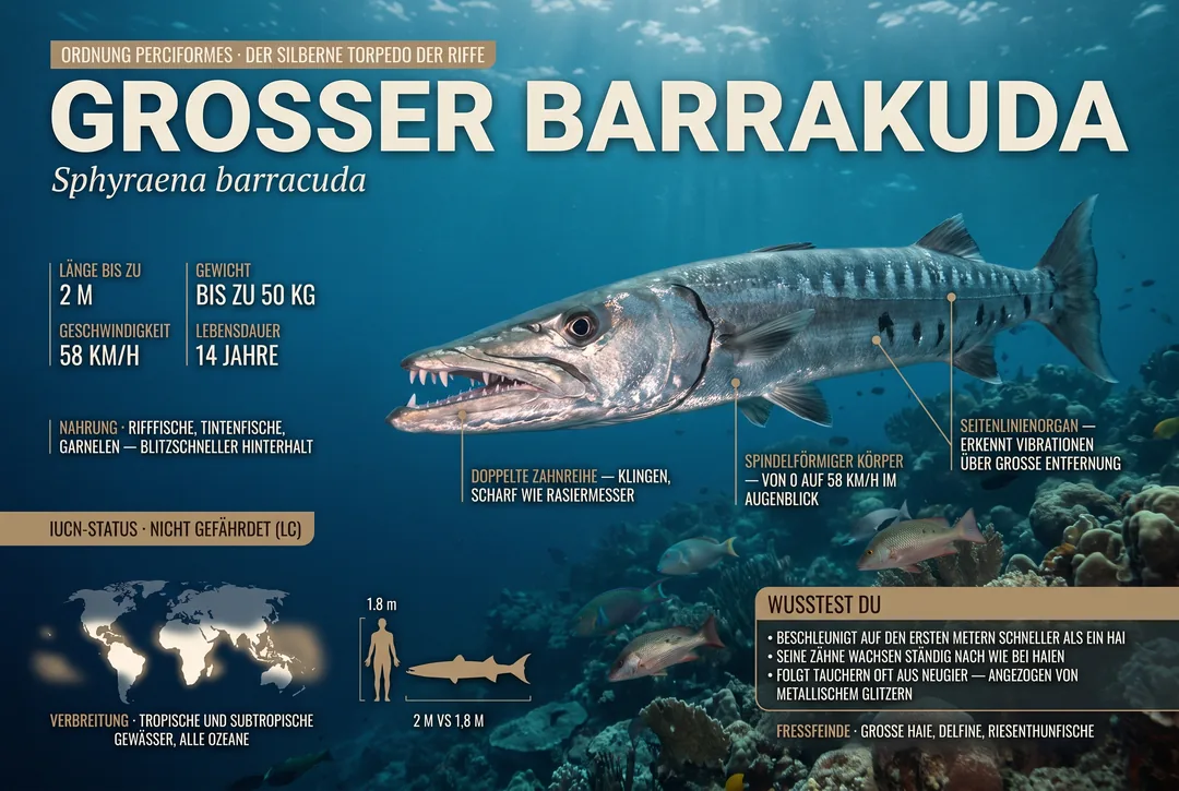 Großer Barrakuda (Sphyraena barracuda)