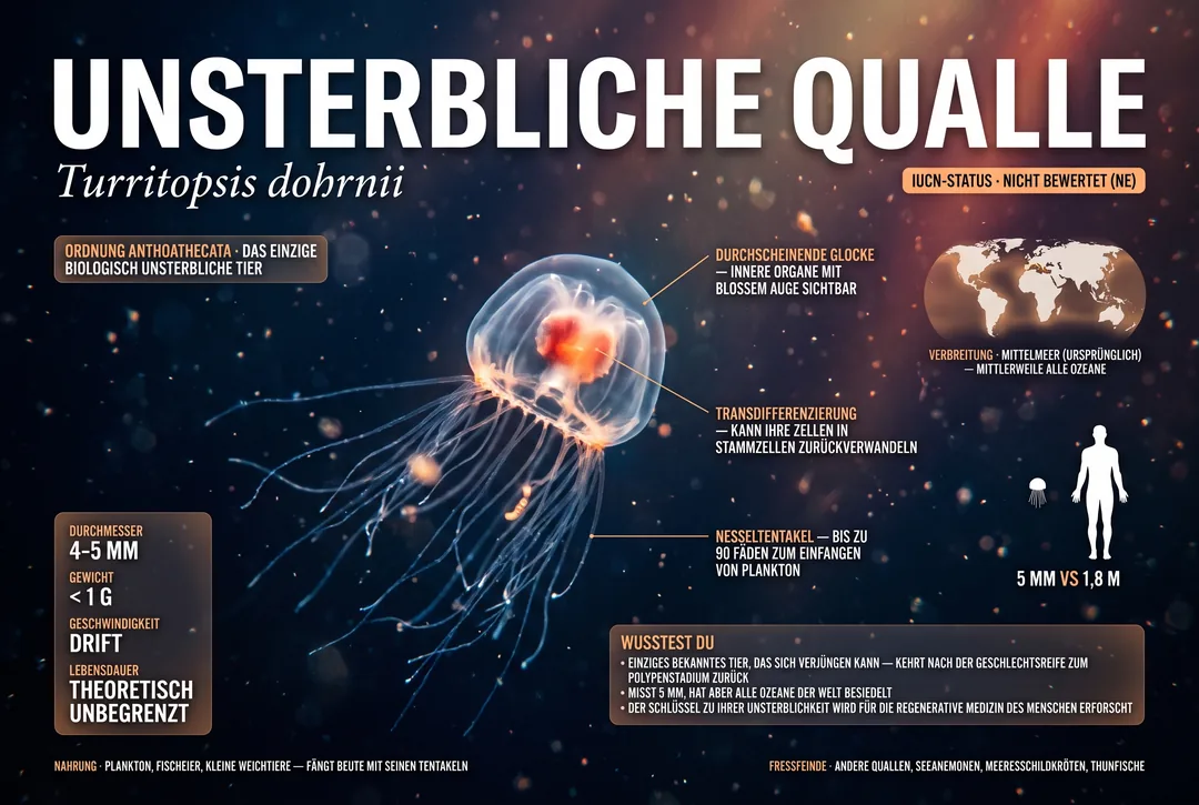 Unsterbliche Qualle (Turritopsis dohrnii)