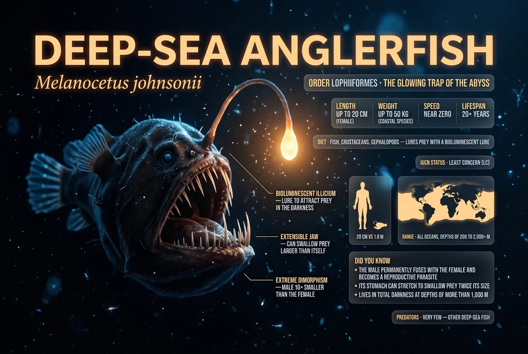 Deep-Sea Anglerfish (Lophius piscatorius / suborder Ceratioidei)