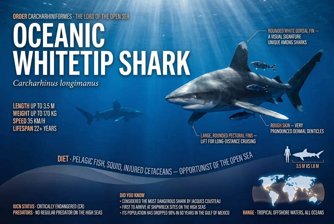 Oceanic Whitetip Shark (Carcharhinus longimanus)