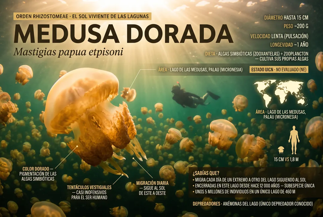Medusa dorada (Mastigias papua etpisoni)