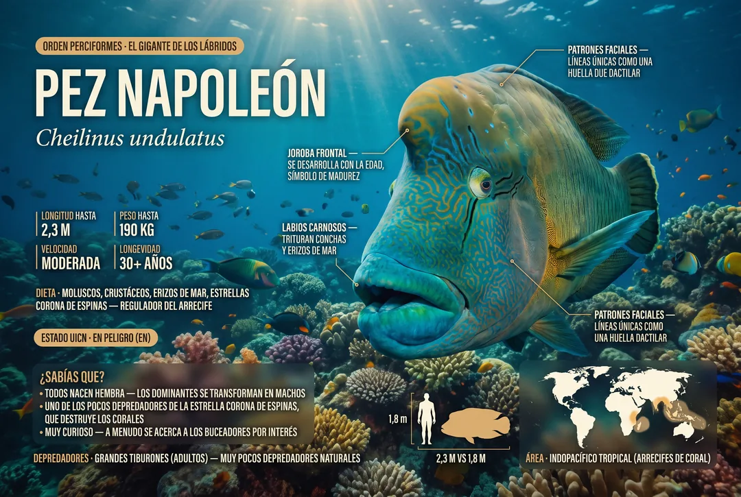 Pez napoleon (Cheilinus undulatus)