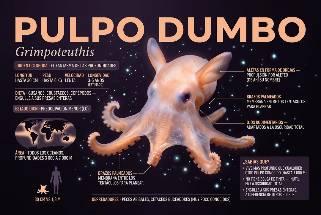 Pulpo Dumbo (Grimpoteuthis)