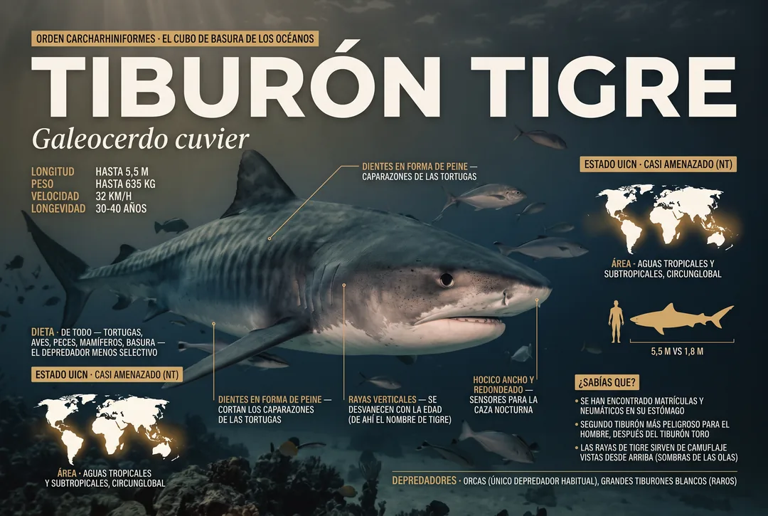 Tiburon tigre (Galeocerdo cuvier)