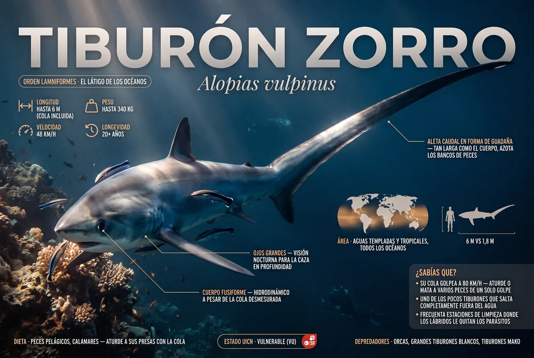 Tiburon zorro (Alopias pelagicus / Alopias vulpinus)