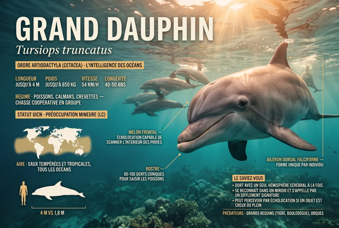 Grand dauphin (Tursiops truncatus)