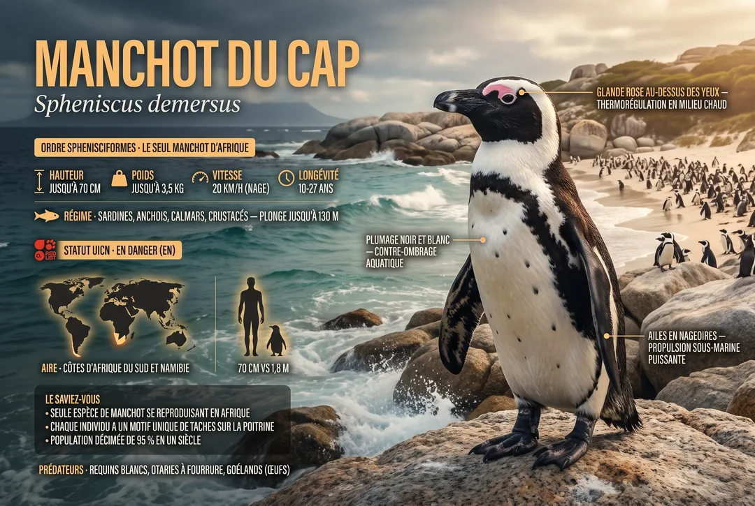 Manchot du Cap (Spheniscus demersus)
