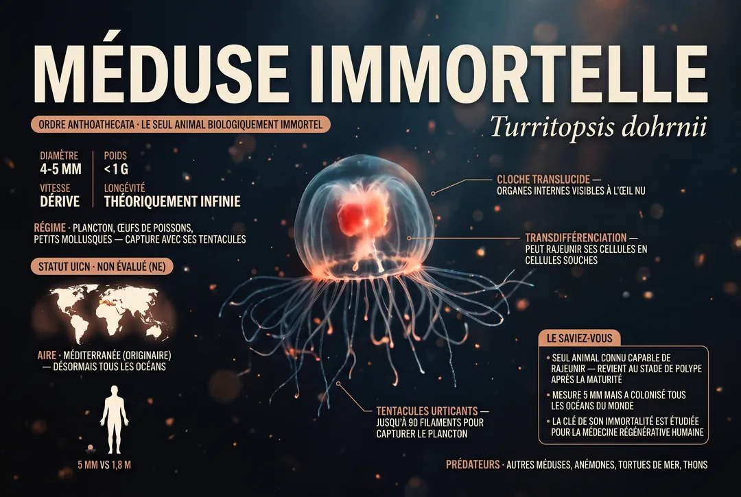 Méduse immortelle (Turritopsis dohrnii)