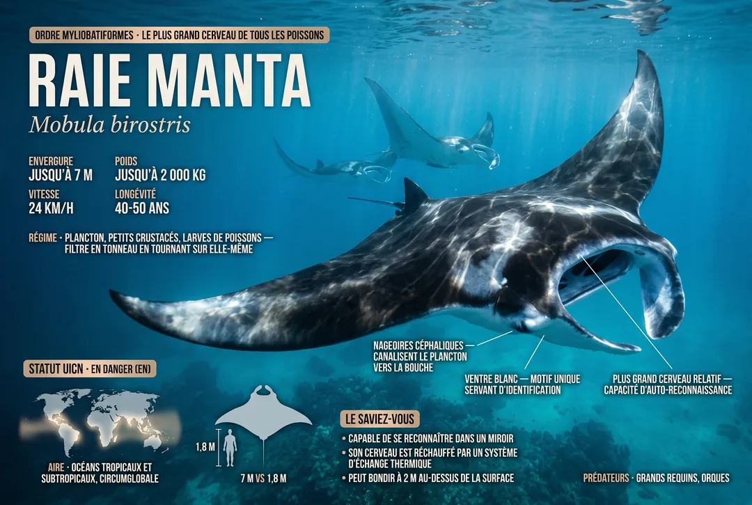 Raie manta (Mobula birostris)