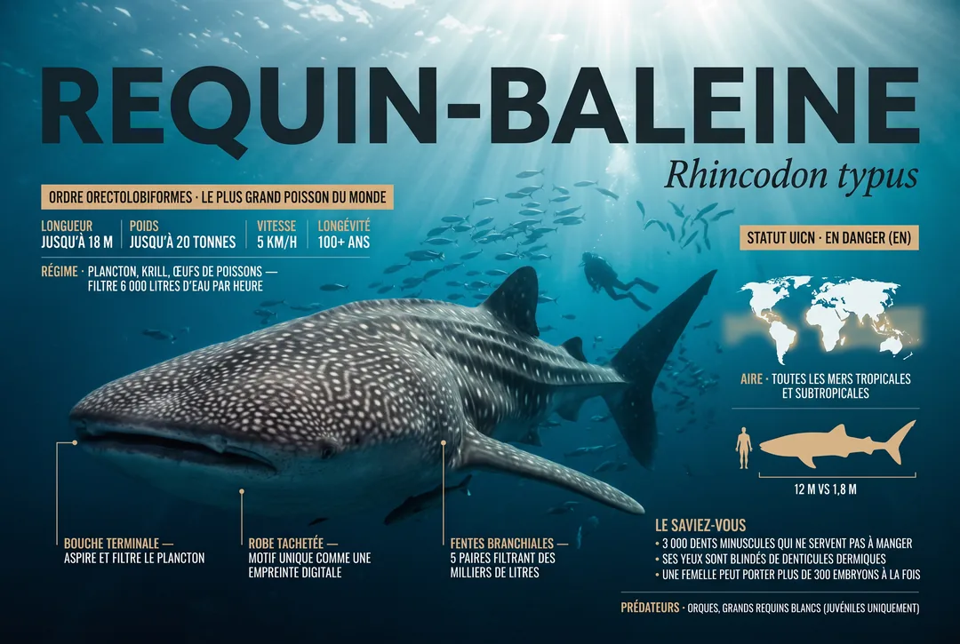 Requin-baleine (Rhincodon typus)