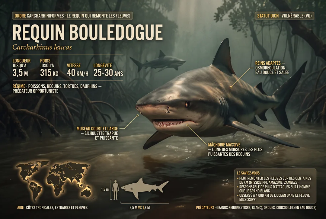 Requin bouledogue (Carcharhinus leucas)