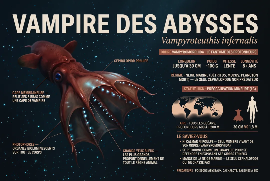 Vampire des abysses (Vampyroteuthis infernalis)