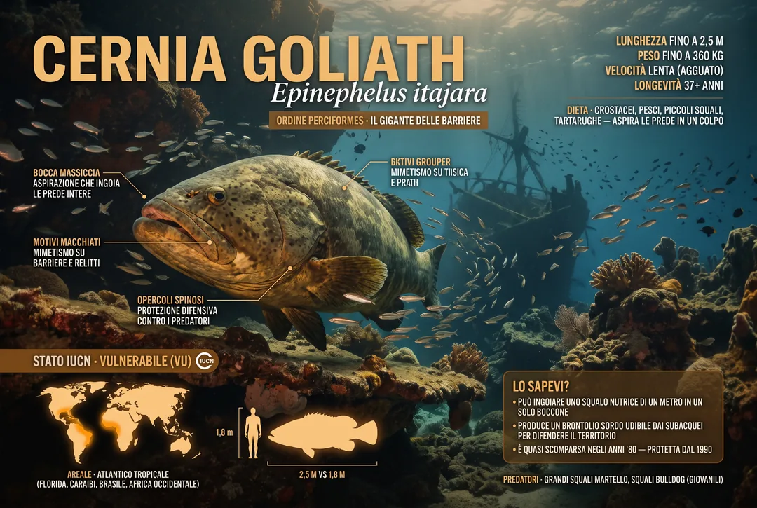 Cernia goliath (Epinephelus itajara)