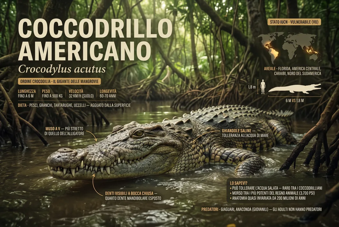 Coccodrillo americano (Crocodylus acutus)