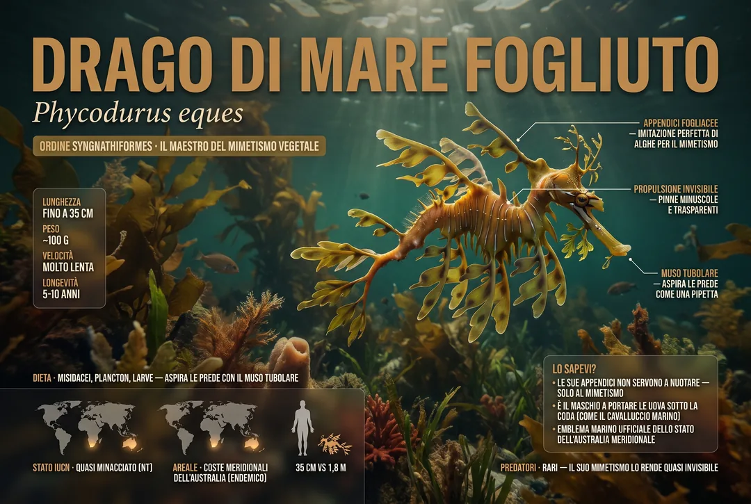 Drago di mare fogliuto (Phycodurus eques)