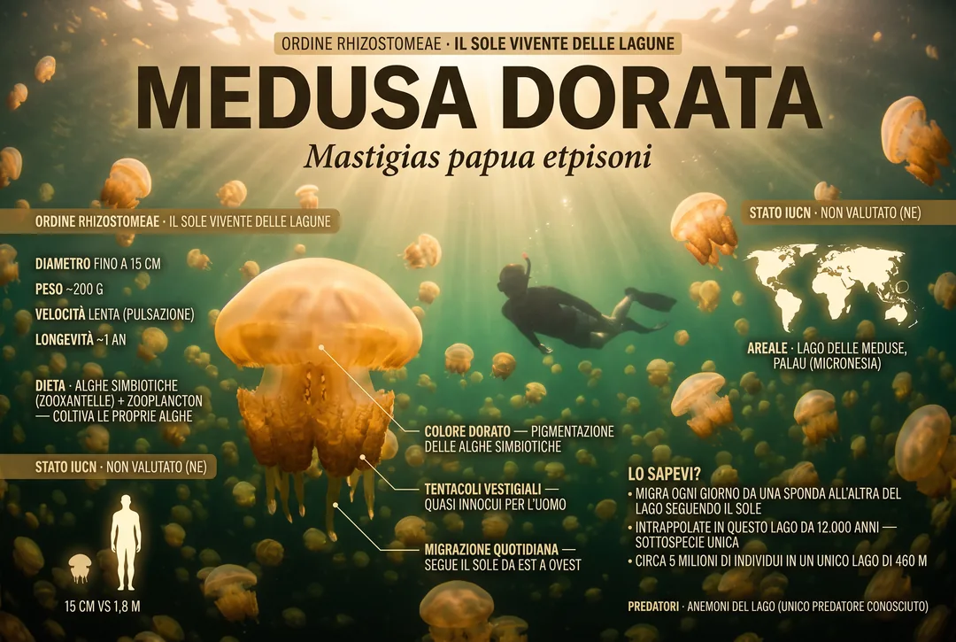 Medusa dorata (Mastigias papua etpisoni)