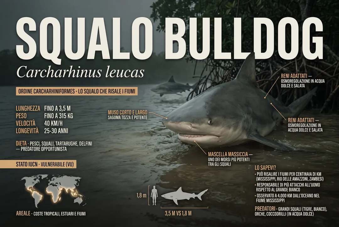 Squalo bulldog (Carcharhinus leucas)