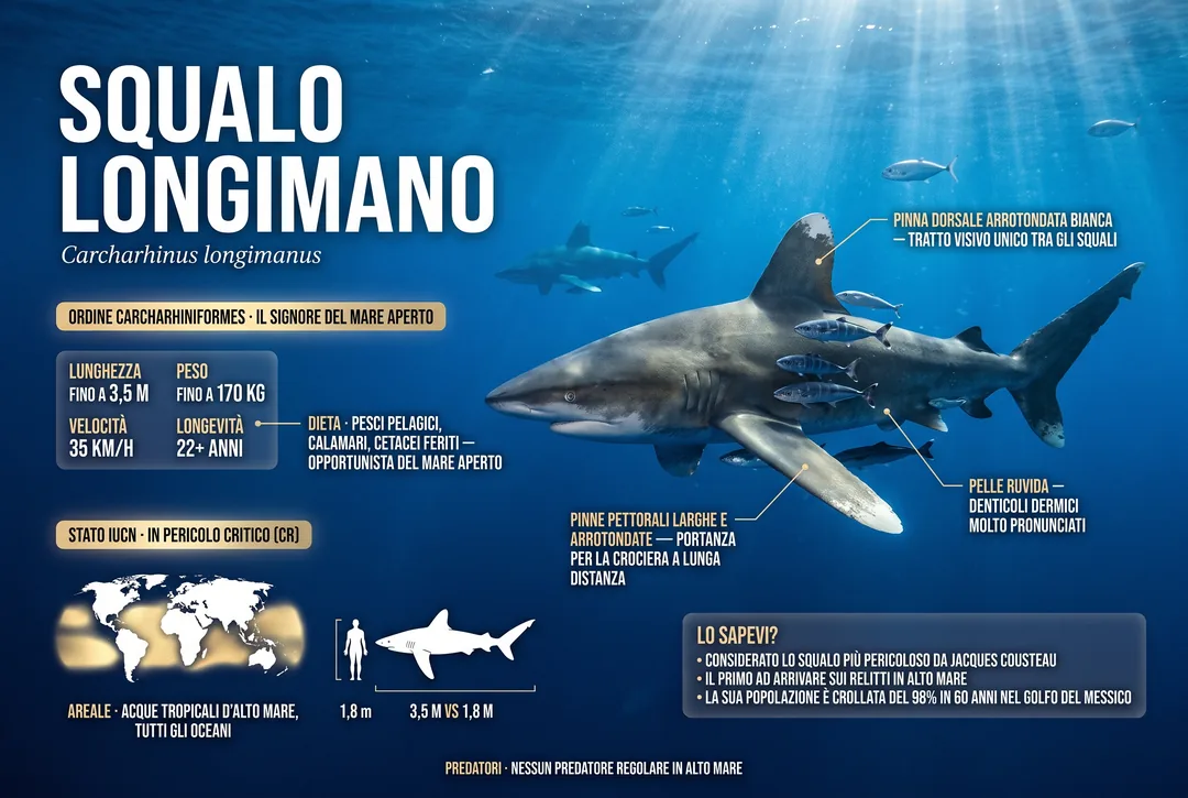 Squalo longimano (Carcharhinus longimanus)