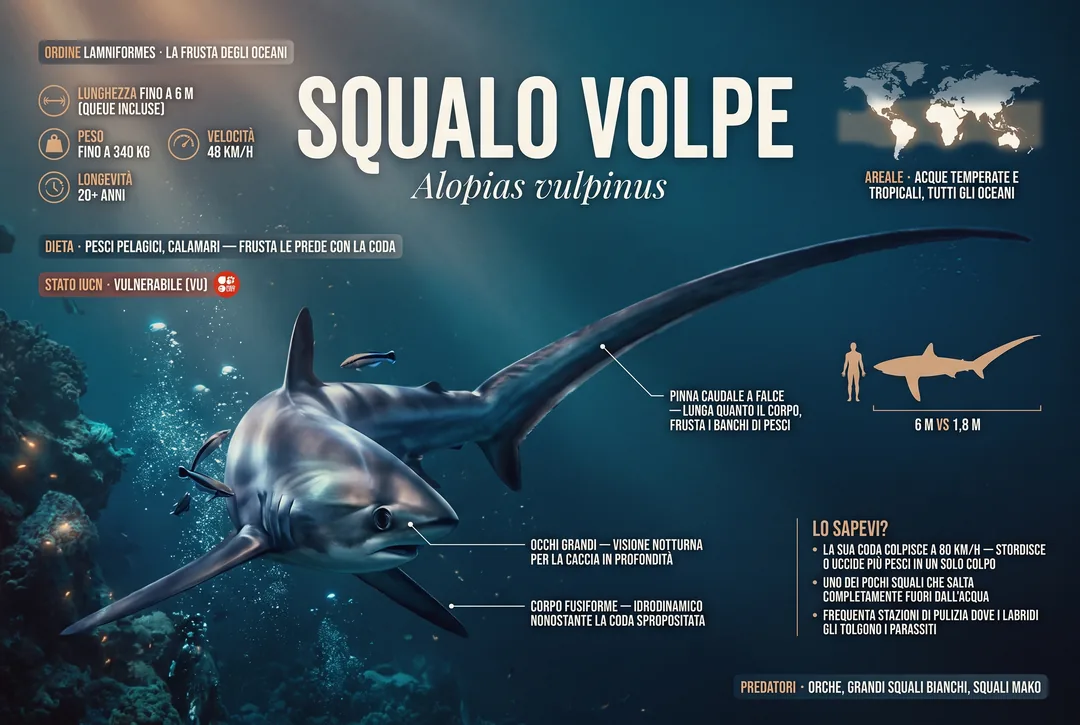 Squalo volpe (Alopias pelagicus / Alopias vulpinus)