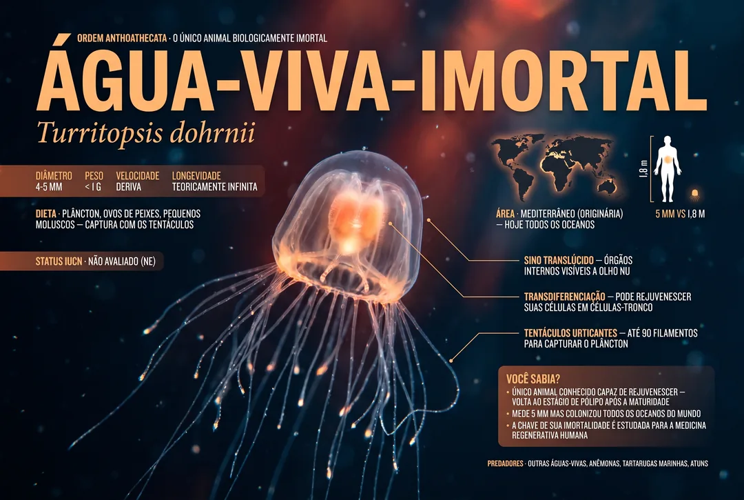 Água-viva imortal (Turritopsis dohrnii)