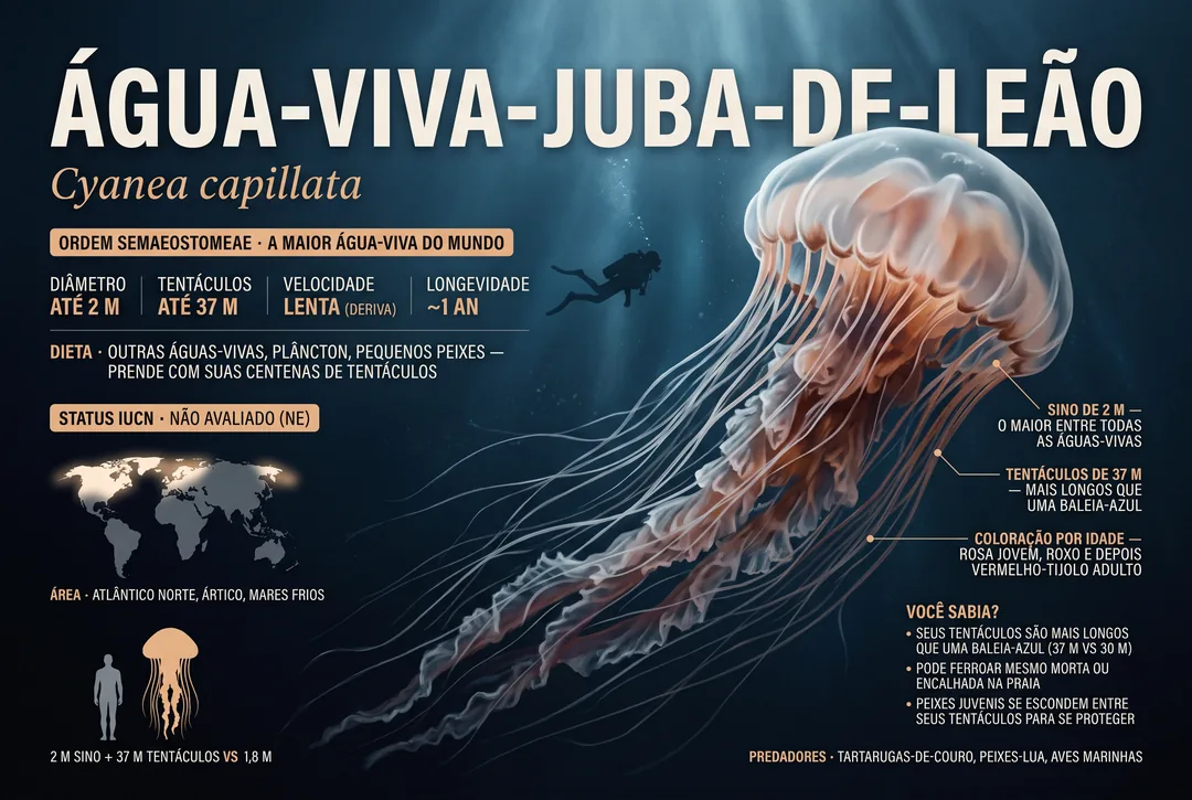 Água-viva-juba-de-leão (Cyanea capillata)