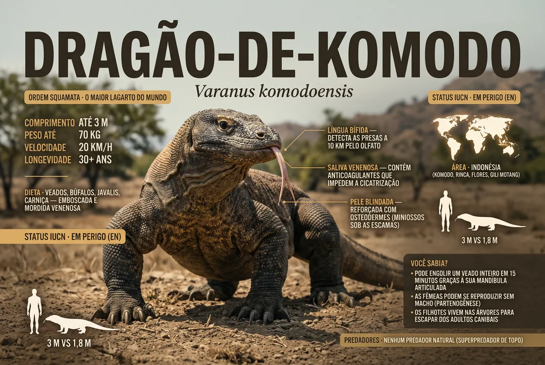 Dragão-de-komodo (Varanus komodoensis)