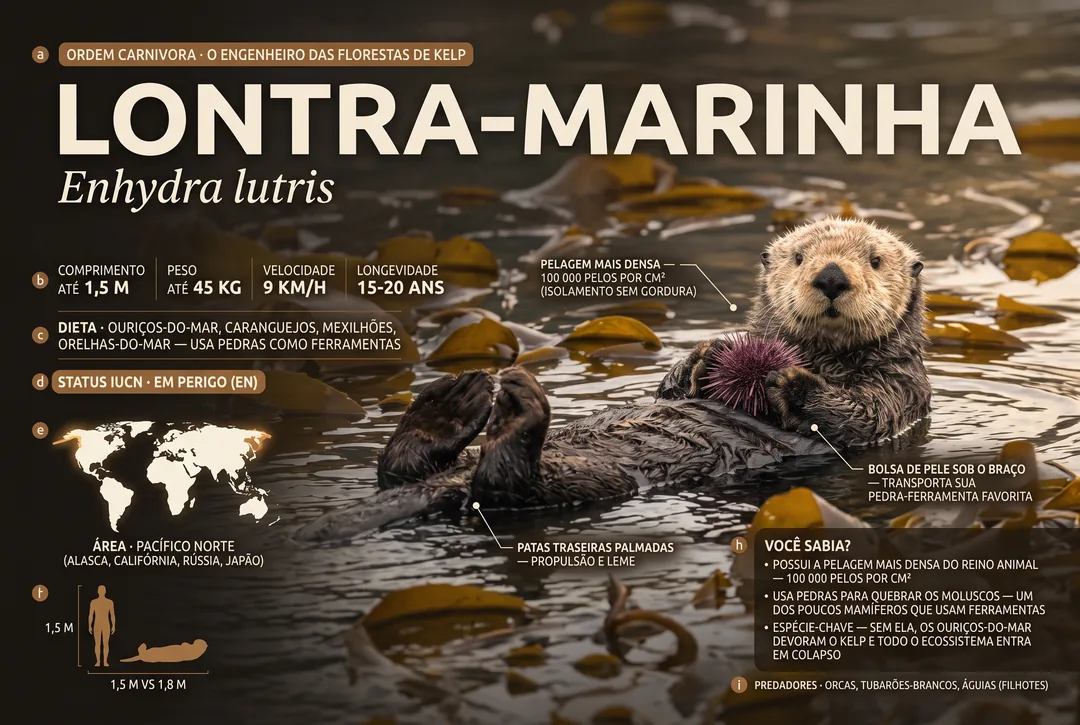 Lontra-marinha (Enhydra lutris)