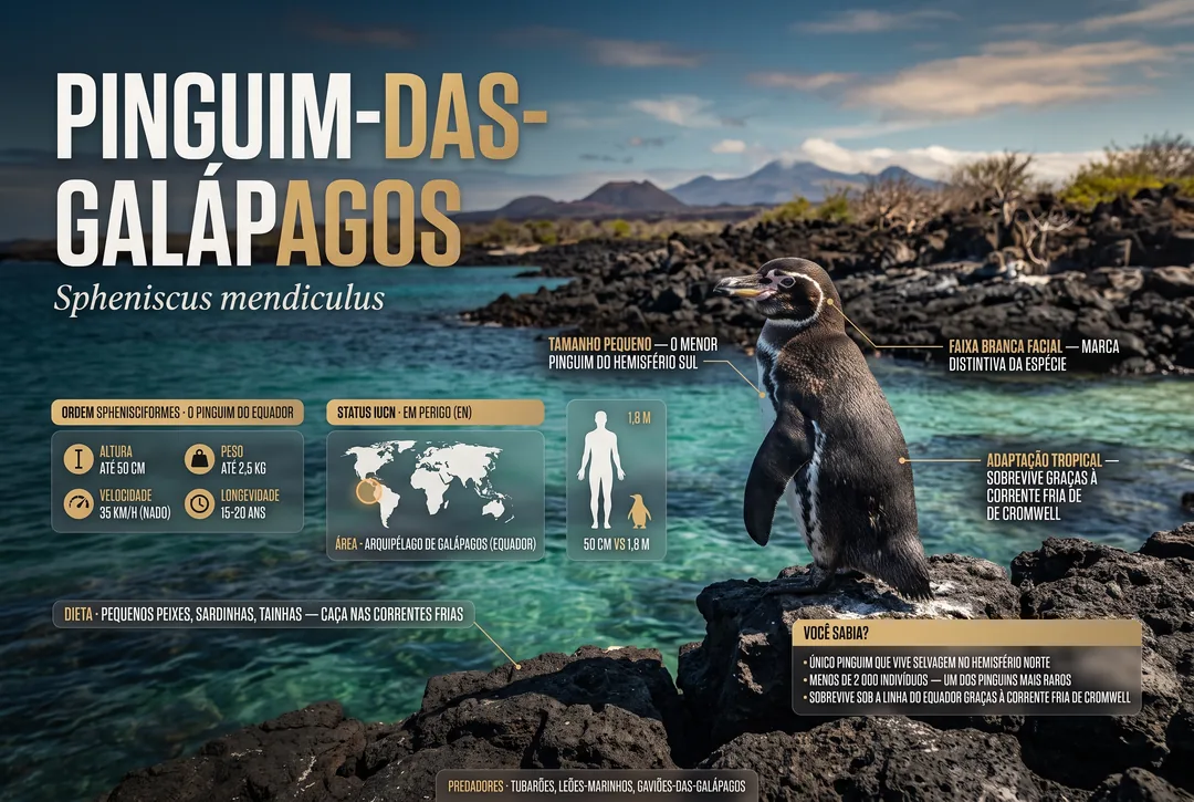 Pinguim-das-Galápagos (Spheniscus mendiculus)