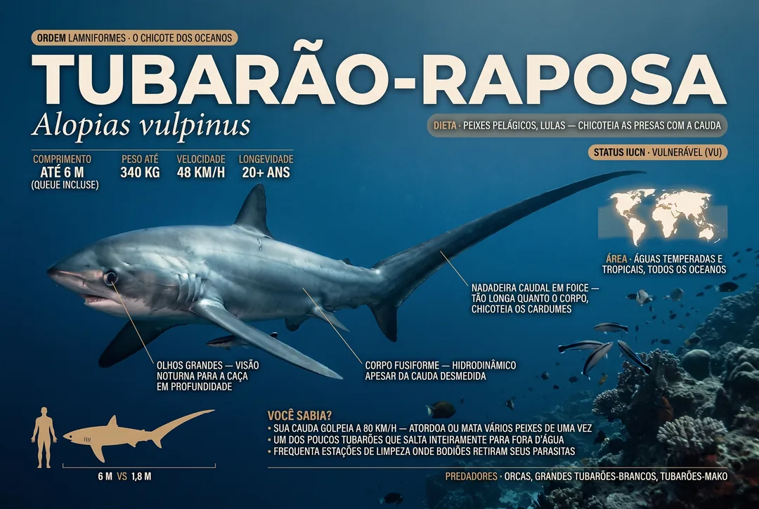 Tubarão-raposa (Alopias pelagicus / Alopias vulpinus)
