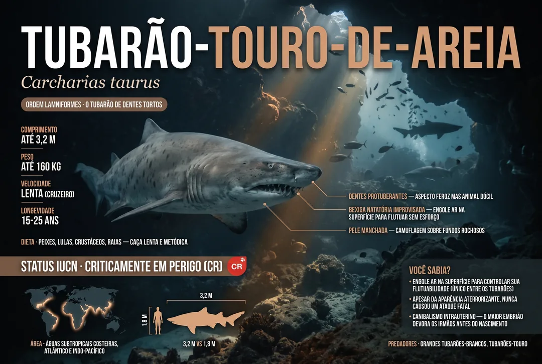 Tubarão-touro-de-areia (Carcharias taurus)