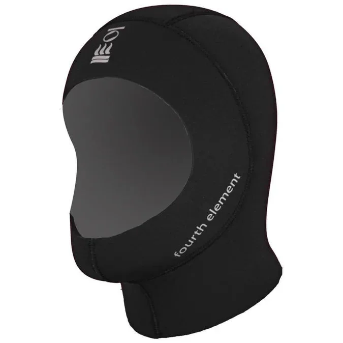 Capuchon de plongée noir avec ouverture pour le visage et logo