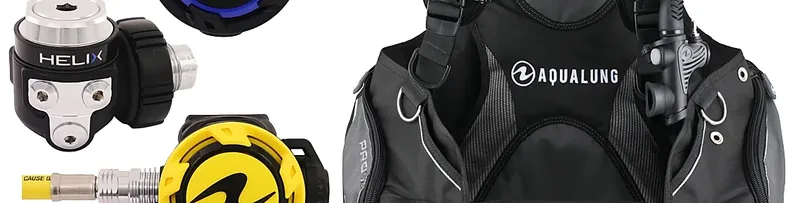 Equipement de plongée : détendeur, gilet stabilisateur, manomètre et octopus