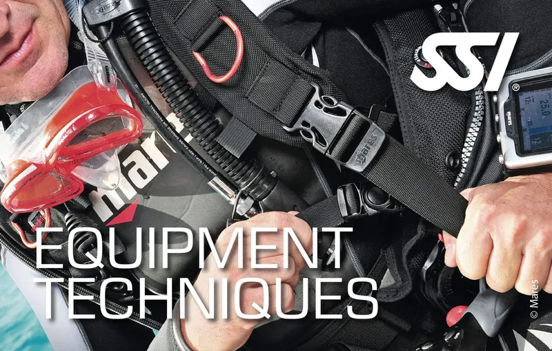 Equipement de plongée technique avec détendeurs, ordinateur et gilet Mares