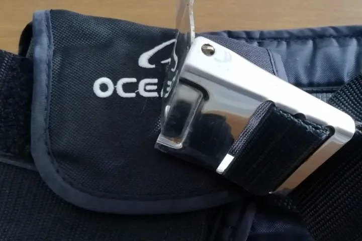Ceinture de lestage noire avec boucle métallique et logo Ocean Pacific