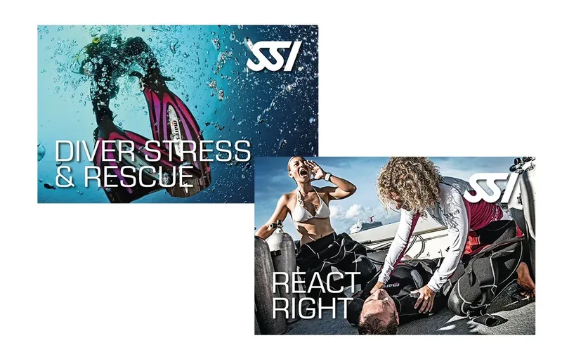 Deux images promotionnelles pour des cours de plongée SSI