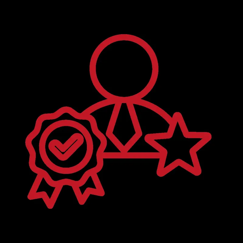 Illustration vectorielle d'une personne avec une medaille et une etoile