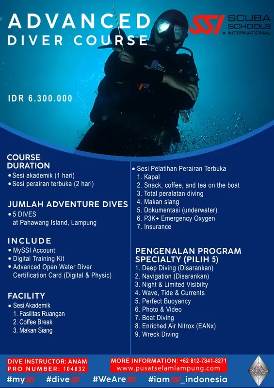 Plongeur avancé en milieu aquatique, formation PADI, cours de plongée