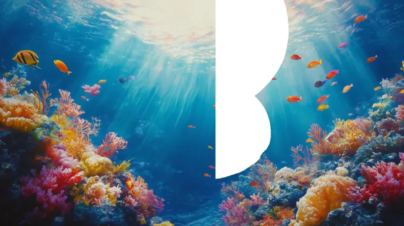 Récif corallien coloré avec de nombreux poissons tropicaux nageant librement