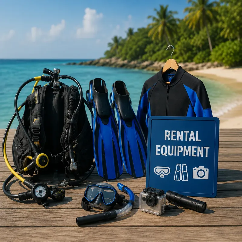 Equipement de plongée et de photographie sous-marine disponible à la location