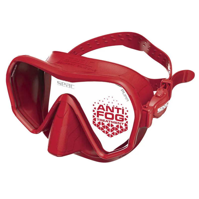 Masque de plongée noir Seac Pura avec traitement anti-buée visible