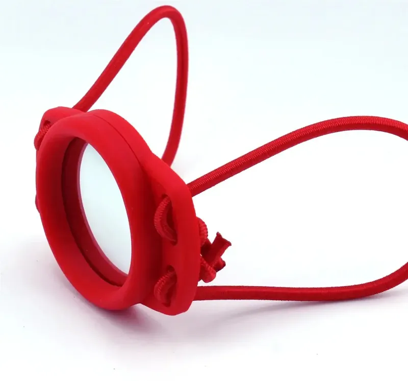 Masque de plongée rouge avec élastique, équipement de sport nautique