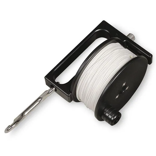 Bobine de ligne blanche et noire pour la plongée sous-marine