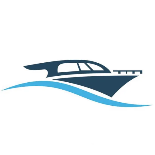Illustration vectorielle d'un bateau de plaisance sur des vagues bleues