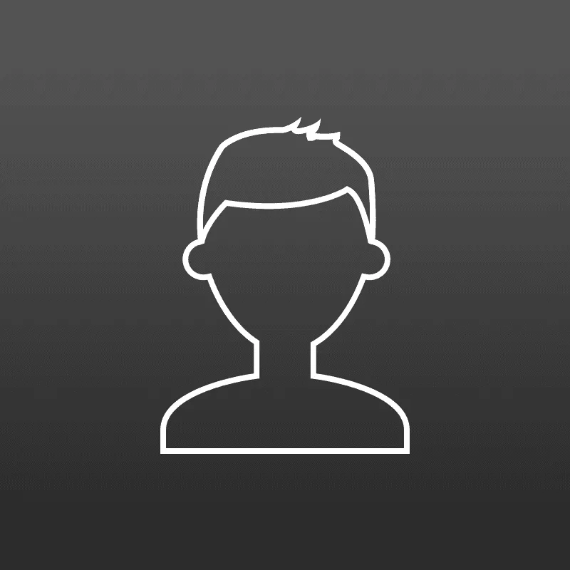 Icône de profil utilisateur simple, silhouette de tête et épaules