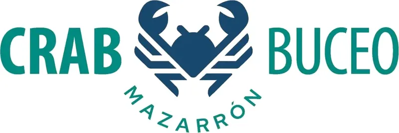 Logo avec un crabe bleu et le texte CRAB BUCEO MAZARRÓN