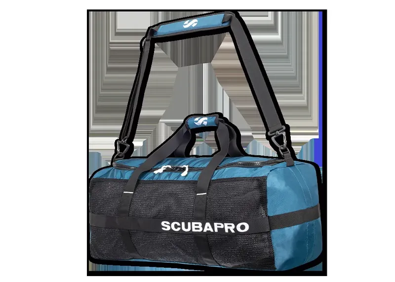 Sac de plongée bleu et noir Scubapro avec bandoulière et poignées