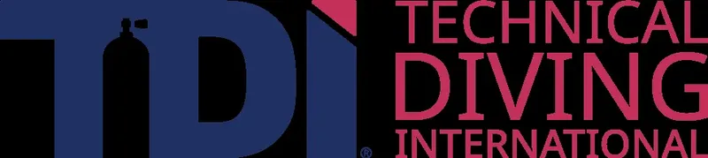 Logo TDI Technical Diving International avec une bouteille de plongée