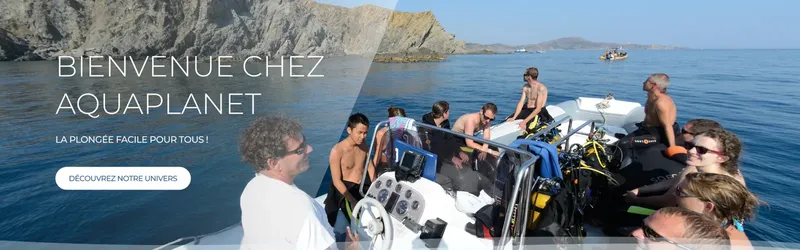 Plongée : groupe de personnes à bord d'un bateau en mer