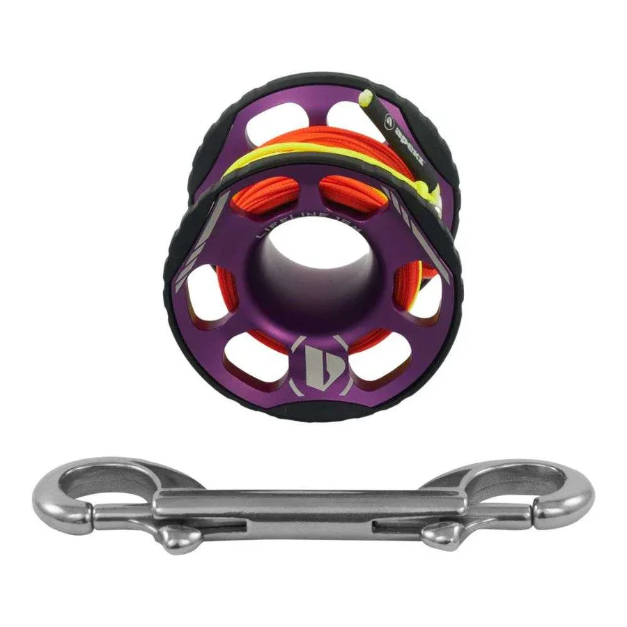 Bobine de ligne de plongée et mousqueton en acier inoxydable