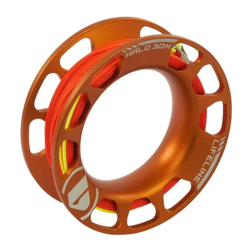 Bobine orange avec corde jaune et rouge pour la plongée